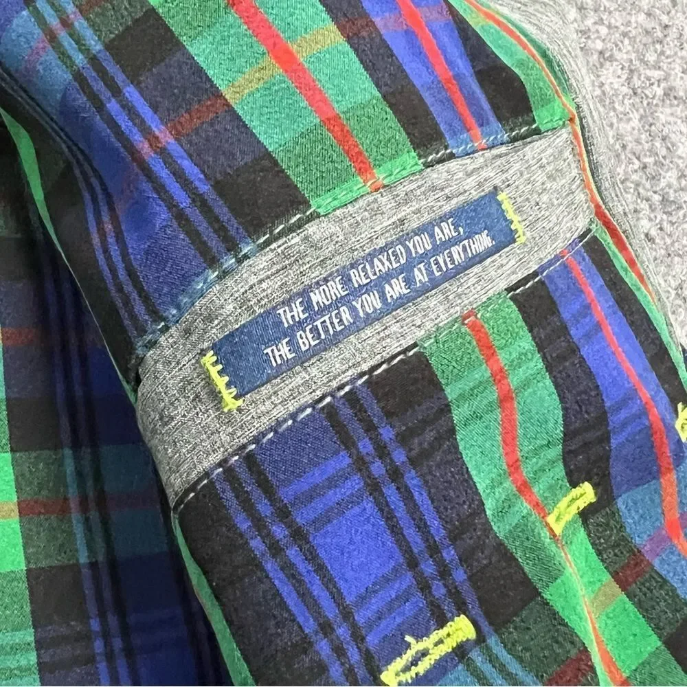 William Murray Golf Pebble Beach Golf Links Jacket XL Gray Full Zip Tartan Lined